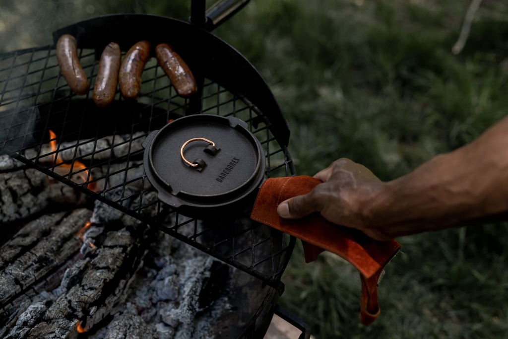 [CKW-412] Barebones - Suede Leather Hot Pad - Terracotta Image 