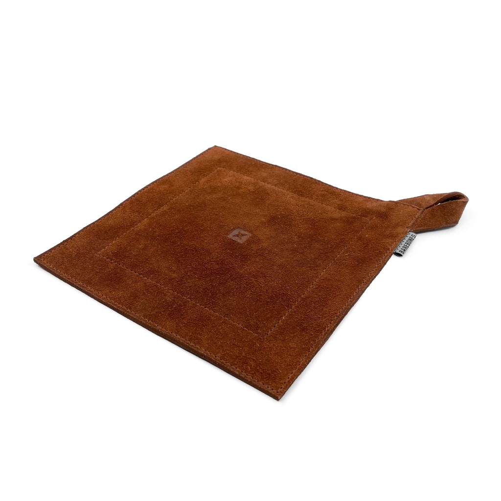 [CKW-412] Barebones - Suede Leather Hot Pad - Terracotta Image 