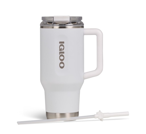 IGLOO - 32 OZ Stainless Steel Travel Mug - white -DISC