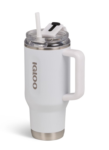 IGLOO - 32 OZ Stainless Steel Travel Mug - white -DISC