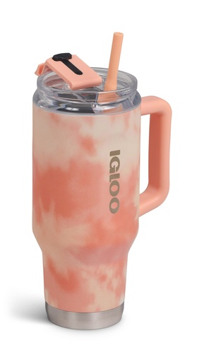 IGLOO - 32 Oz Flip ‘n’ Sip Travel Mug - Apricot - DISC