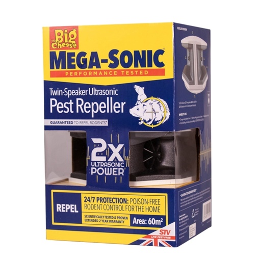 STV Mega-Sonic® Twin-Speaker Pest Repeller