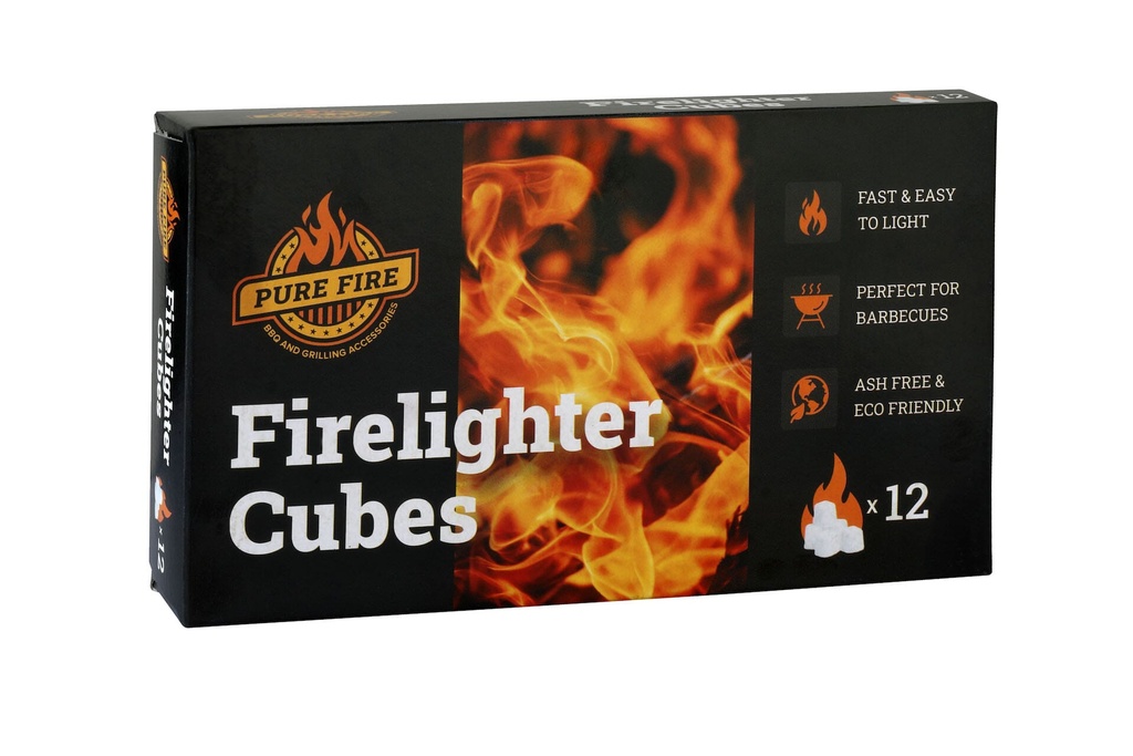 Pure Fire - White Paraffin Lighter cubes - Pack of 12