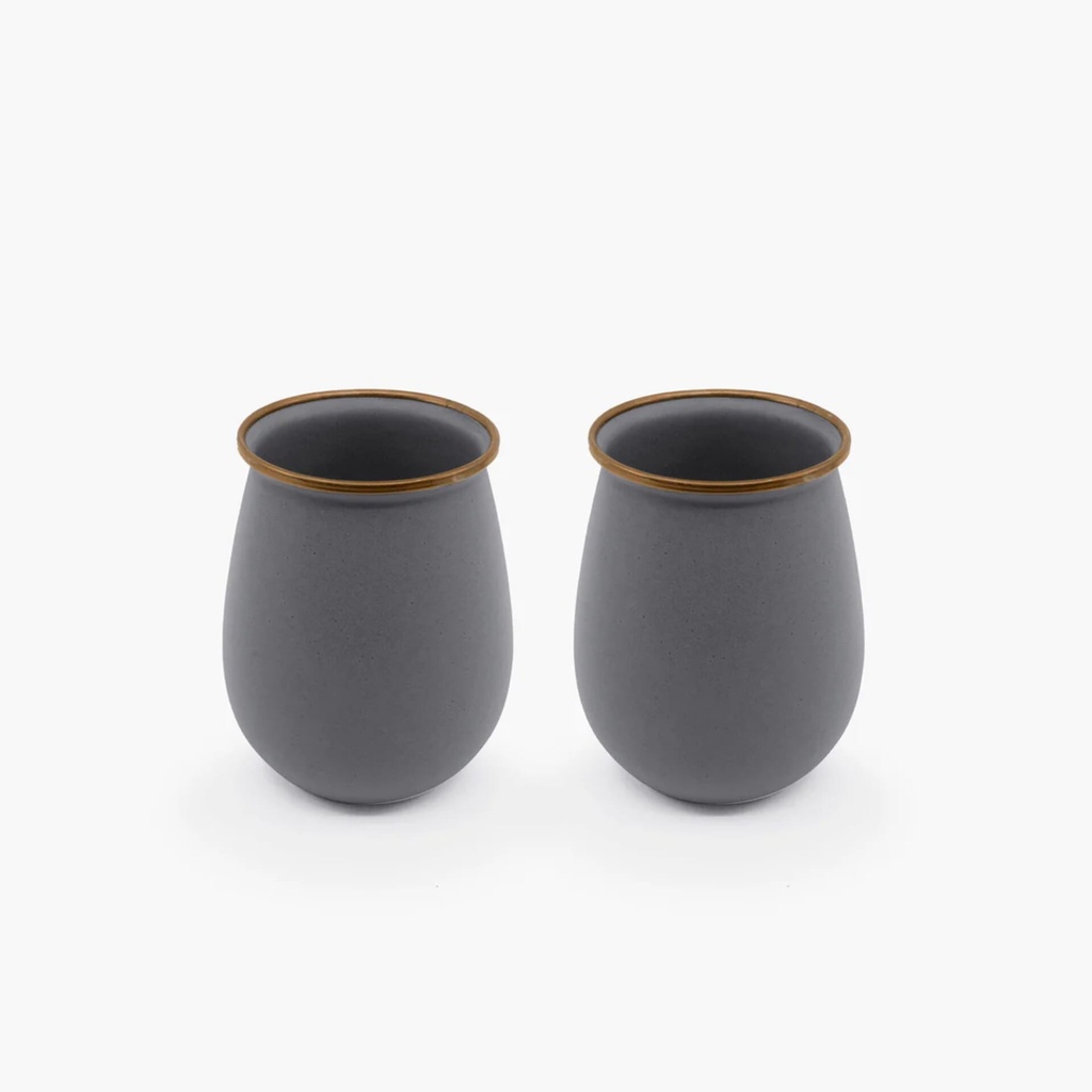 BareBones - Enamel Tumbler Gray - set of 2 -DISCONTINUED