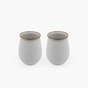 BareBones - Enamel Tumbler Eggshell - set of 2 -DISCONTINUED