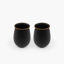 BareBones - Enamel Tumbler Charcoal - set of 2 -DISCONTINUED