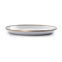 Barebones - Enamel Salad Plate Eggshell - set of 2 -DISCONTINUED