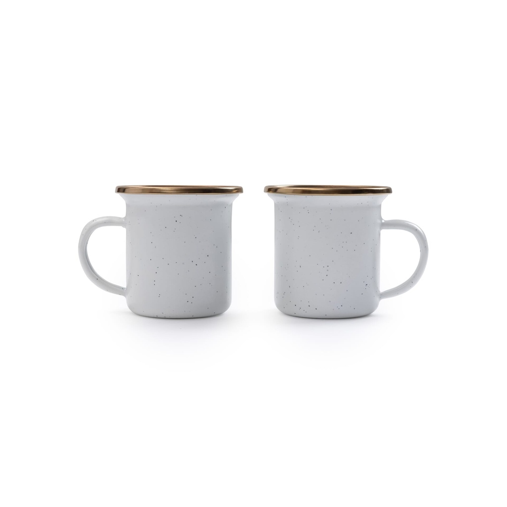 BareBones - Enamel Espresso Cup Eggshell - set of 2 -DISCONTINUED