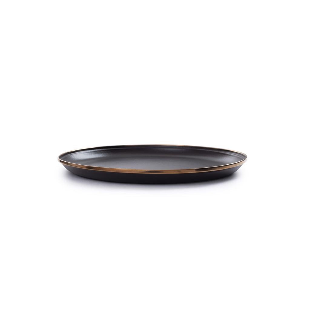 Barebones - Enamel Plate Charcoal - set of 2 -DISCONTINUED