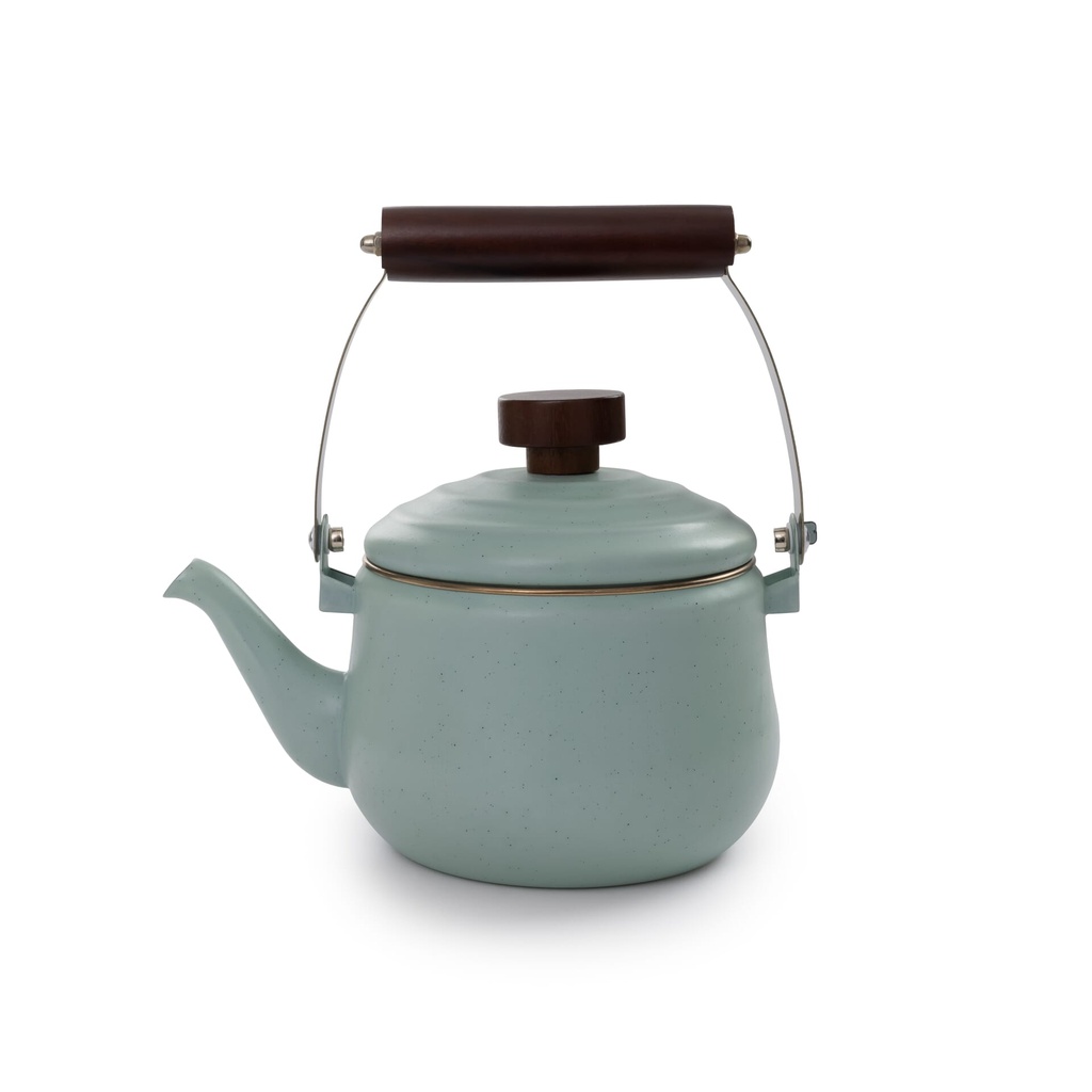 BareBones - Enamel Teapot Green