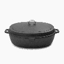BareBones - Enamel Lined Cast Iron Roaster - Vintage White