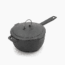 BareBones - Enamel Lined Cast Iron Saucepan - Vintage White