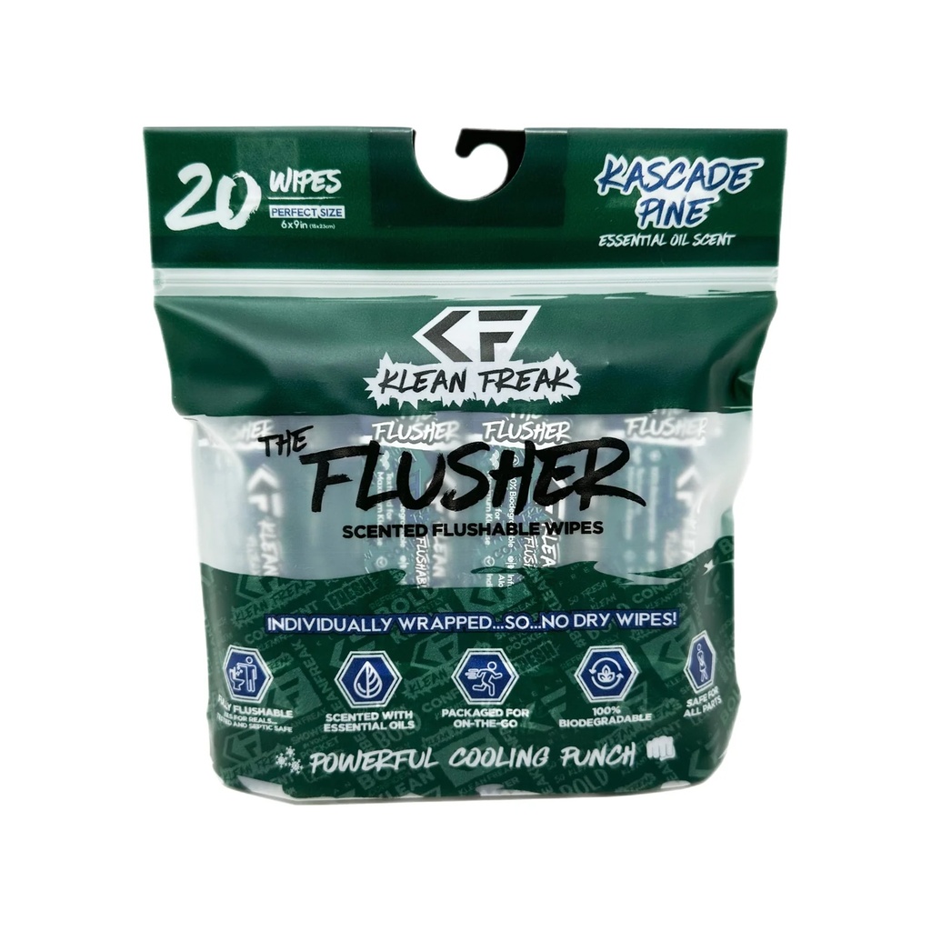 Klean Freak - The Flusher wipes - 20 Pack - Kascade Pine