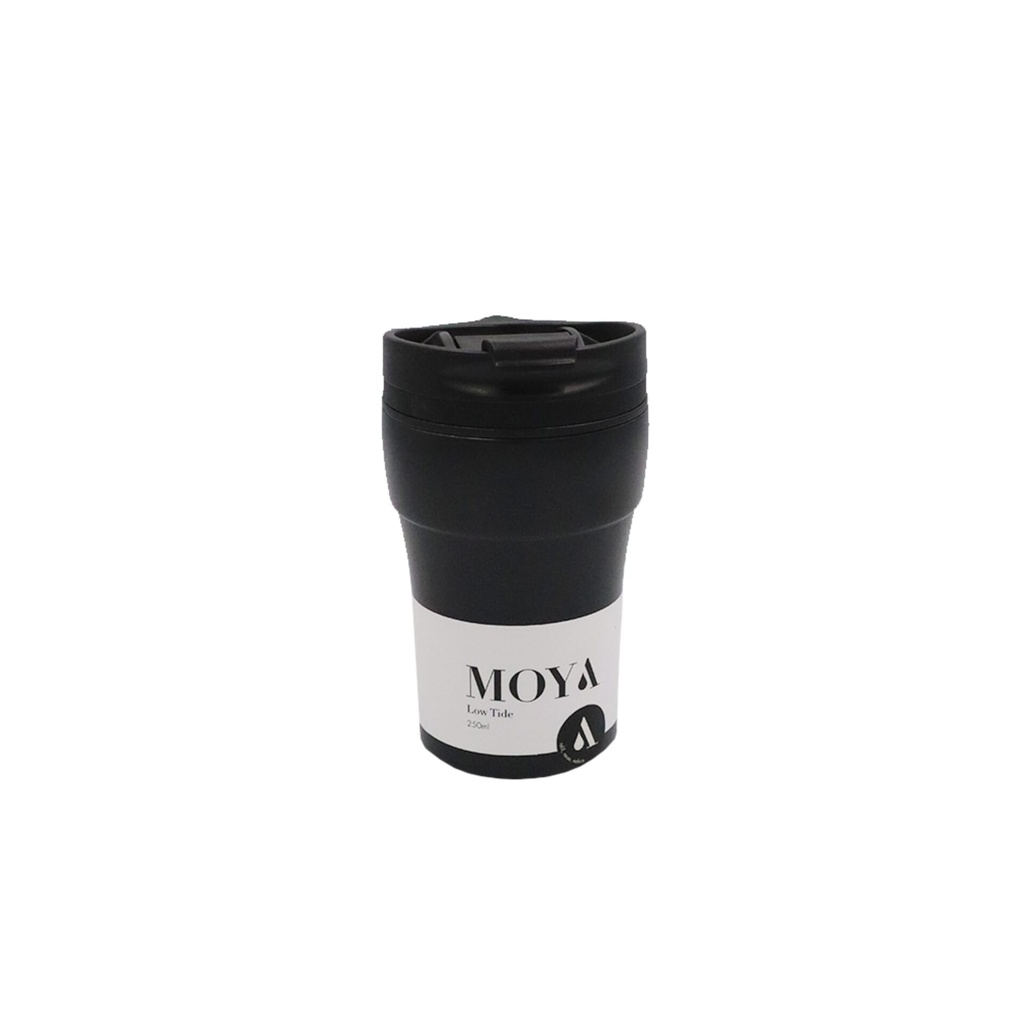 Moya "Low Tide" 250ml Travel Coffee Mug Black/Black