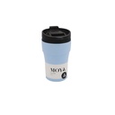 Moya "Low Tide" 250ml Travel Coffee Mug Black/Powder Blue