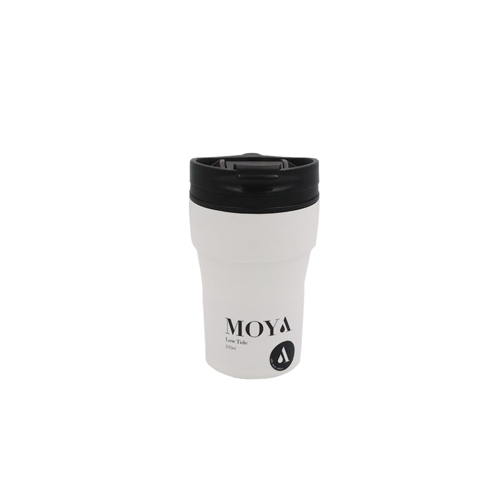 Moya "Low Tide" 250ml Travel Coffee Mug Black/White