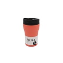 Moya "Low Tide" 250ml Travel Coffee Mug Black/Coral