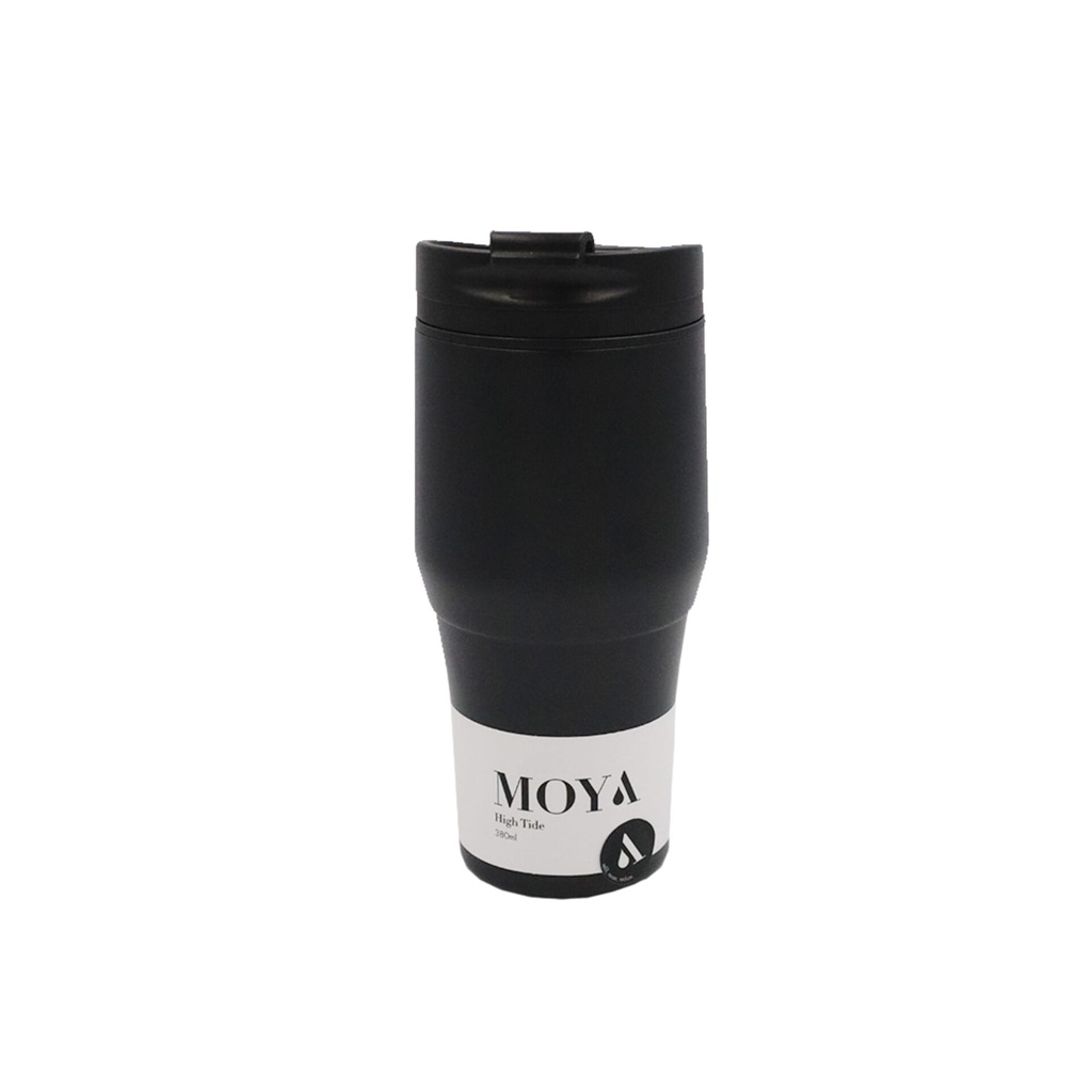 Moya "High Tide" 380ml Travel Coffee Mug Black/Black
