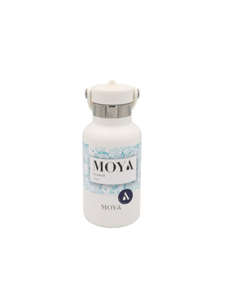 Moya"Seashell" 350ml Insulated Sustainable Water Bottle White
