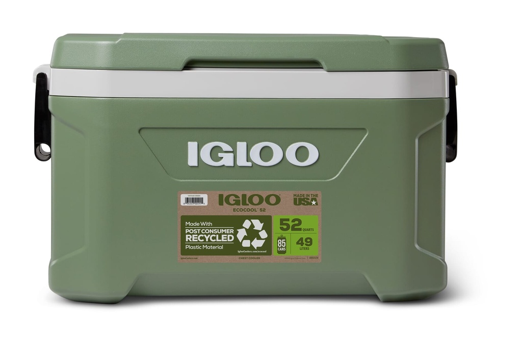 IGLOO-Ecocool Latitude 52 Qt Cooler Box - Vintage Green DISC