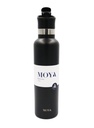 Moya "Black Sea"  700ml Insulated Sustainable Water Bottle Black Spout Lid