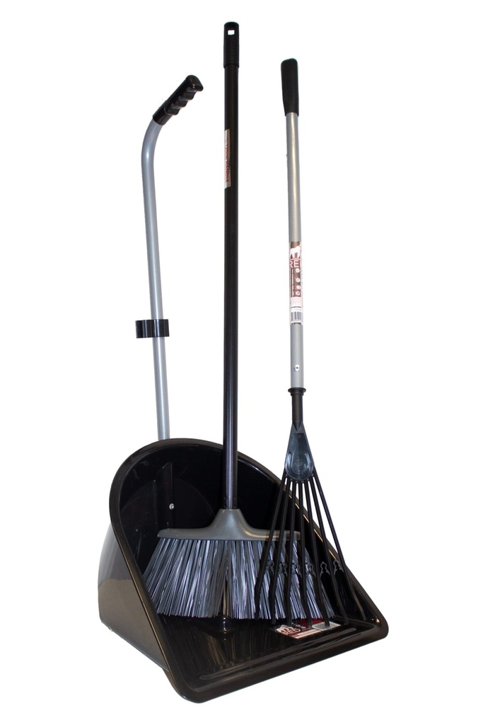 Red  Gorilla - Garden Companion Set - Black (Tidee + Super Rake + Poly Yard Broom)