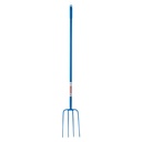 Red Gorilla - 4 Prong Manure Fork Straight Handle - Blue (48” Straight Handle)