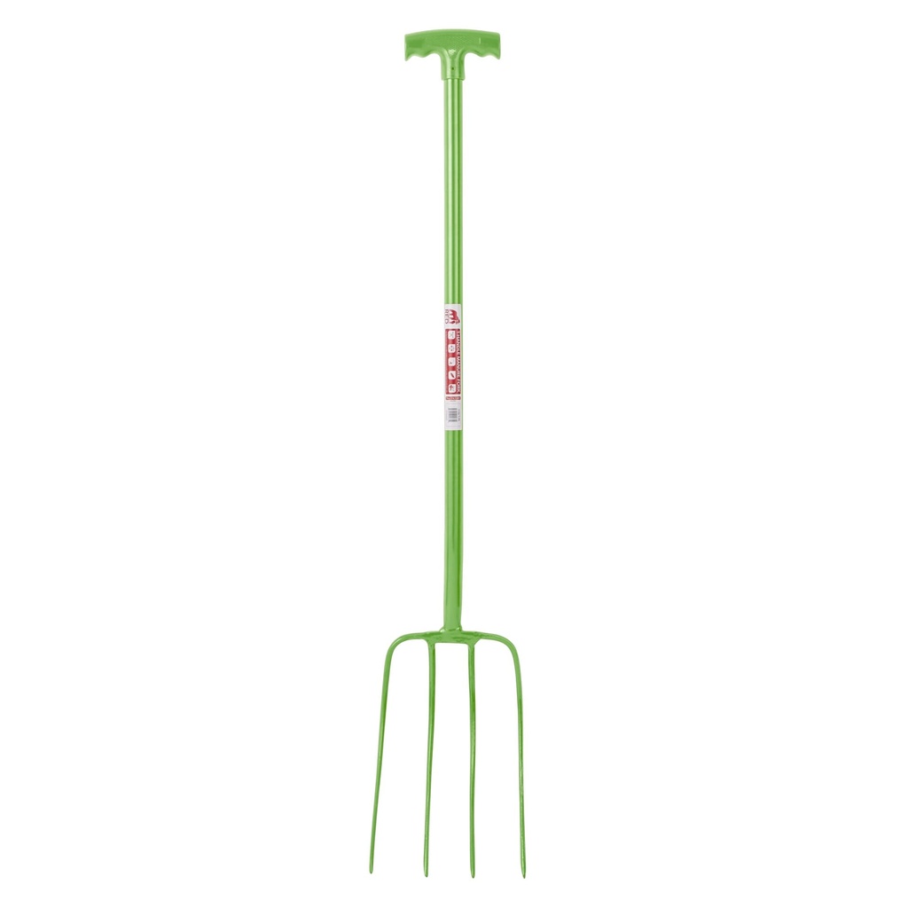 Red  Gorilla - 4 Prong Manure Fork T-Handle - Pistachio (T-Handle)