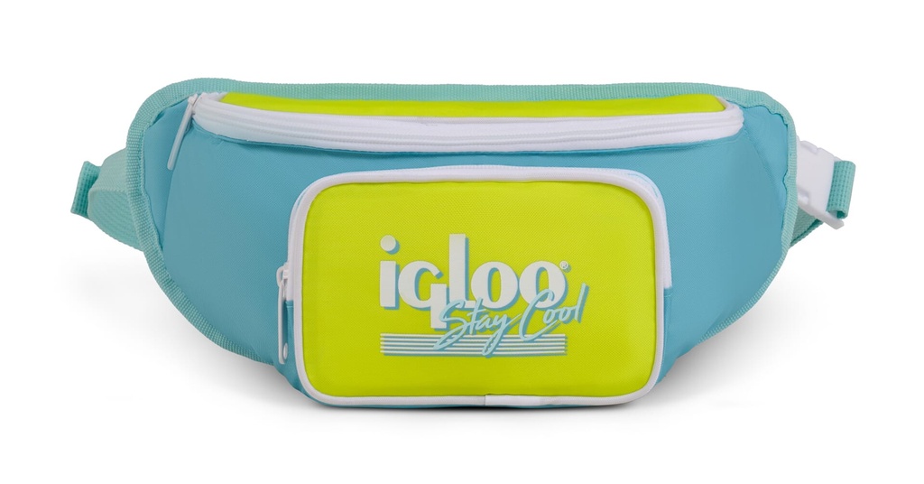 IGLOO - Retro Fanny Pack Cooler Bag  - Lake BLue , Acid Green 