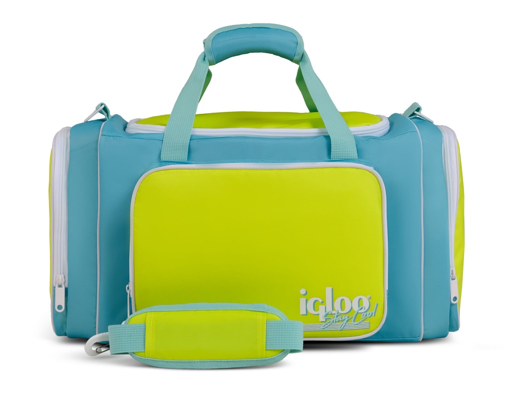 IGLOO - Retro Duffel 24 - Lake Blue , Acid Green 