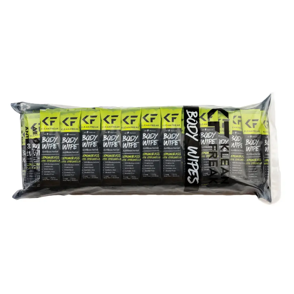 Klean Freak - Body Wipes - 100 Pack -  Lemon Grass/Citronella