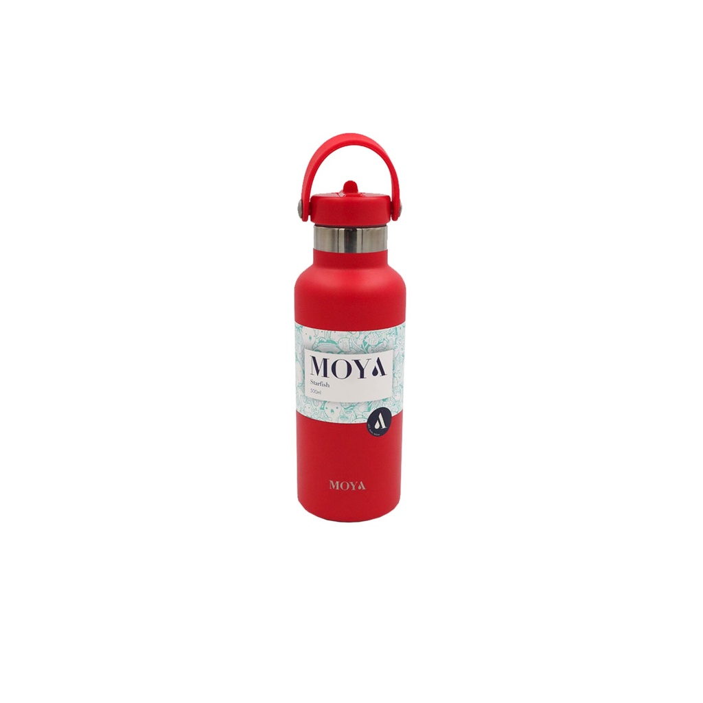 Moya "Starfish" 500ml Insulated Sustainable Water Bottle RED