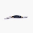 Double Blade Folding Pocket knife Blue Wood