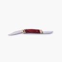 Double Blade Folding Pocket knife Red Wood