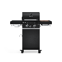 Burnhard FRED Jr. - 2-Burner Gas Grill Deluxe Black Edition - Series 3 with Stainless Steel Grate