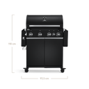 Burnhard Big FRED - 4-Burner Gas Grill Deluxe Black Edition - Series 3 with Stainless Steel Grate