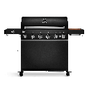 Burnhard Fat FRED - 6-Burner Gas Grill Deluxe Black Edition - Series 3 with Stainless Steel Grate