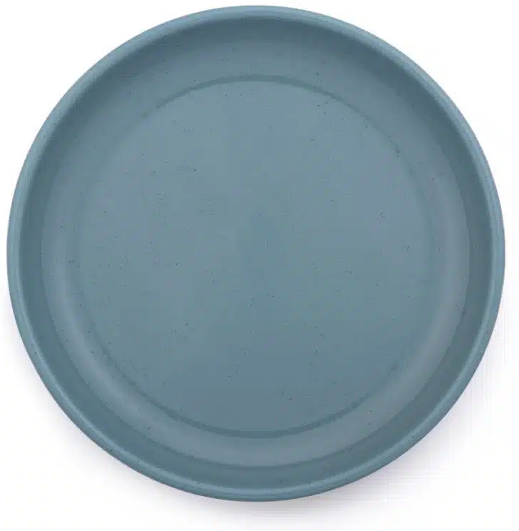 BareBones - Rolled Enamelware Plate - Smoky Blue