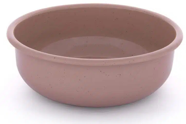 Barebones - Rolled Enamelware Bowl - Dusty Rose