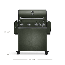 Burnhard - Big FRED - Deluxe Gas Grill 4-Burner Green Edition - Stainless Steel Grates