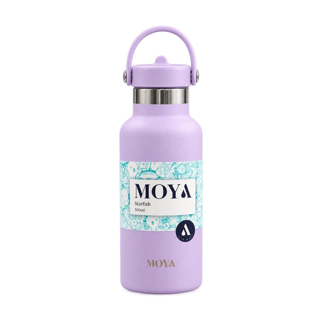 Moya - "Starfish" 500ml Insulated Sustainable Water Bottle Pastel Lilac