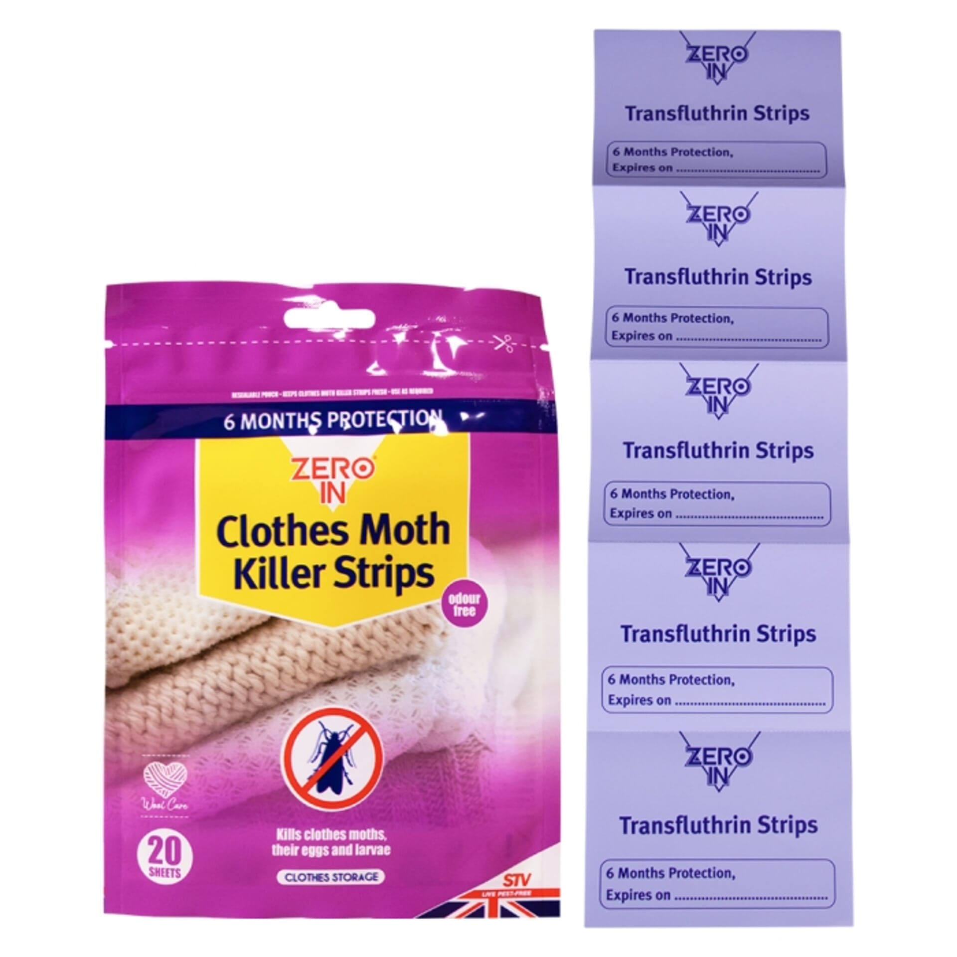 STV  Clothes Moth Killer Strip - 20-Pack