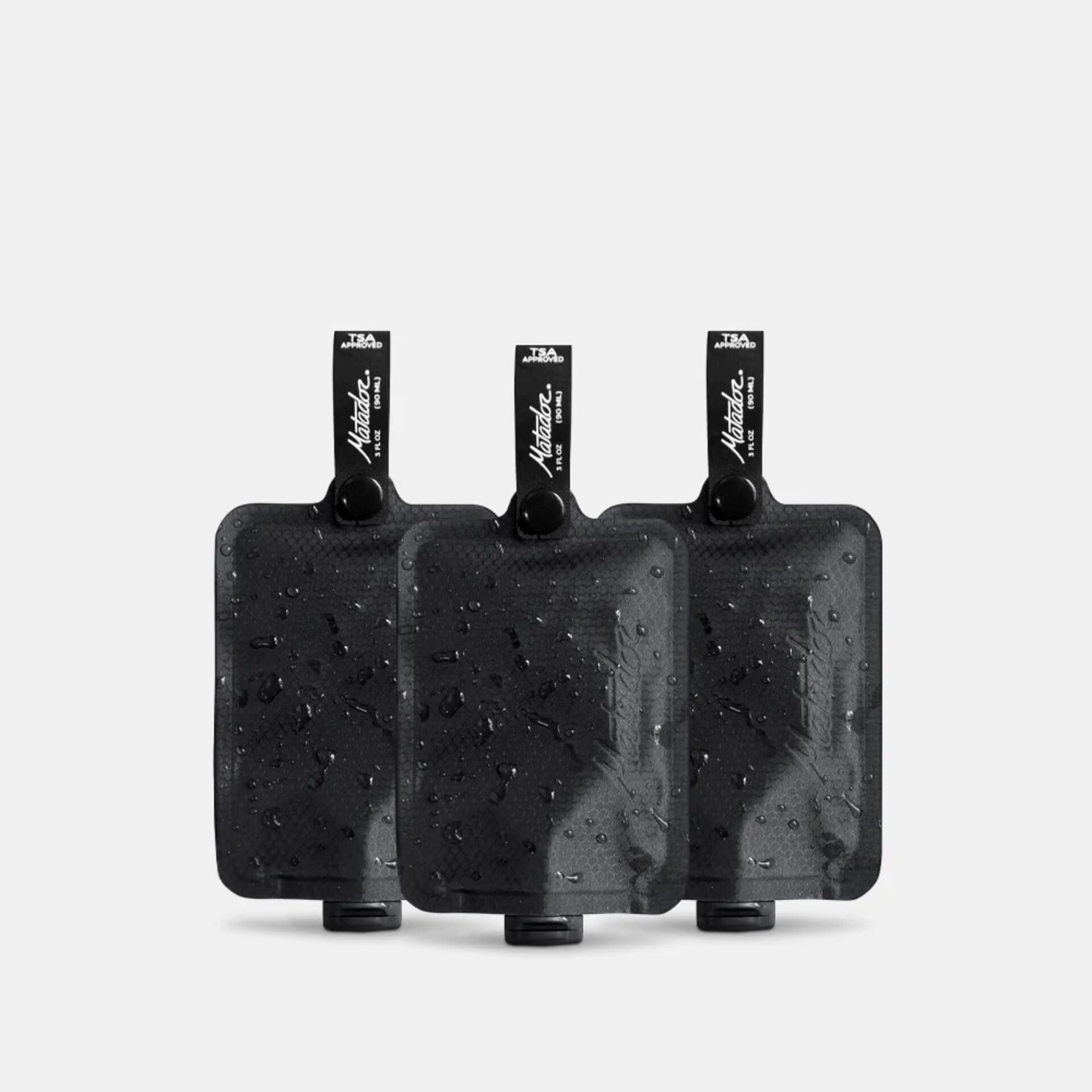 Matador - FLatPak Toiletry Bottle (3-Pack) - Multi 2: Charcoal, Garnet, Arctic White