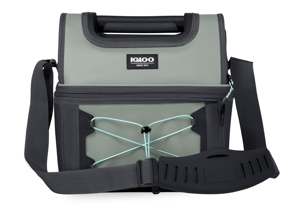 IGLOO-16-Can Softsided Insulated Lunch Box Gripper Cooler Bag - Grey 
