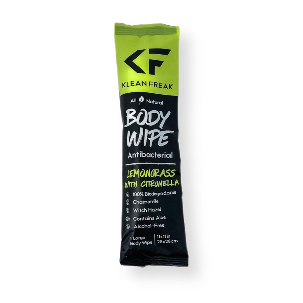 Klean Freak - Body Wipes - Single Sachet - Lemongrass/Citronella