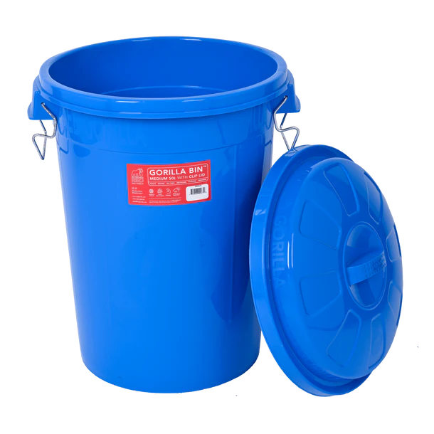Red Gorilla - 50L Bin with Lid Blue