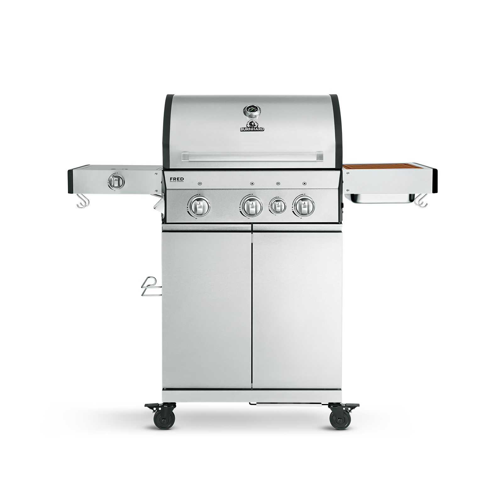 Burnhard FRED - 3-Burner Gas Grill Deluxe Stainless Steel - Series 3 with Stainless Steel Grate