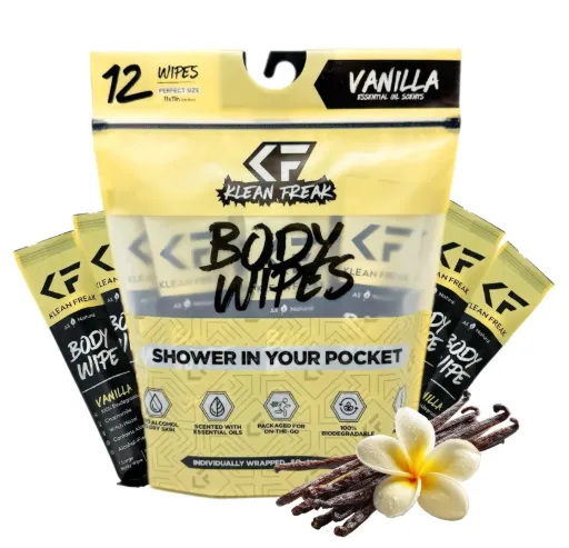 Klean Freak - Body Wipes - Dozen Pack - Vanilla