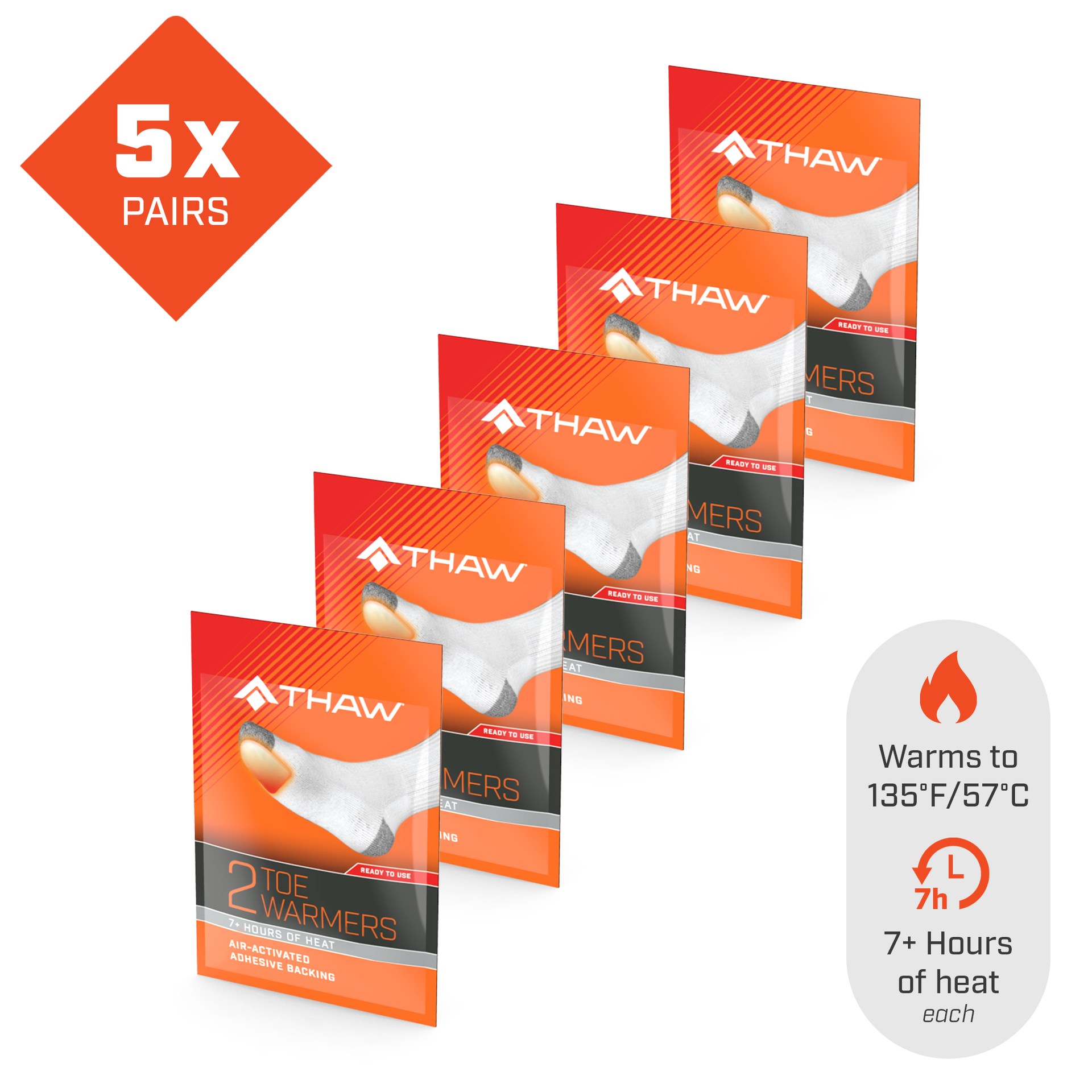 THAW - 40 Pairs-Disposable Toe Warmers