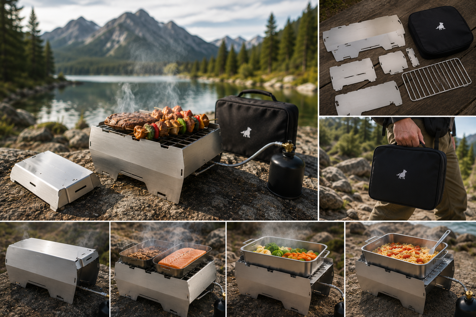 Char-Broil Advantage Series four burner gas grill with side warming rack
